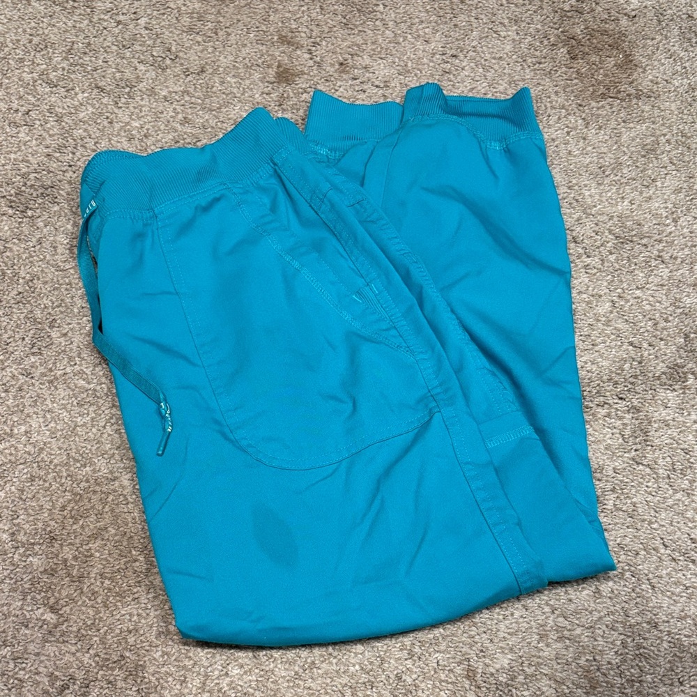 Teal Jogger Scrub Pants